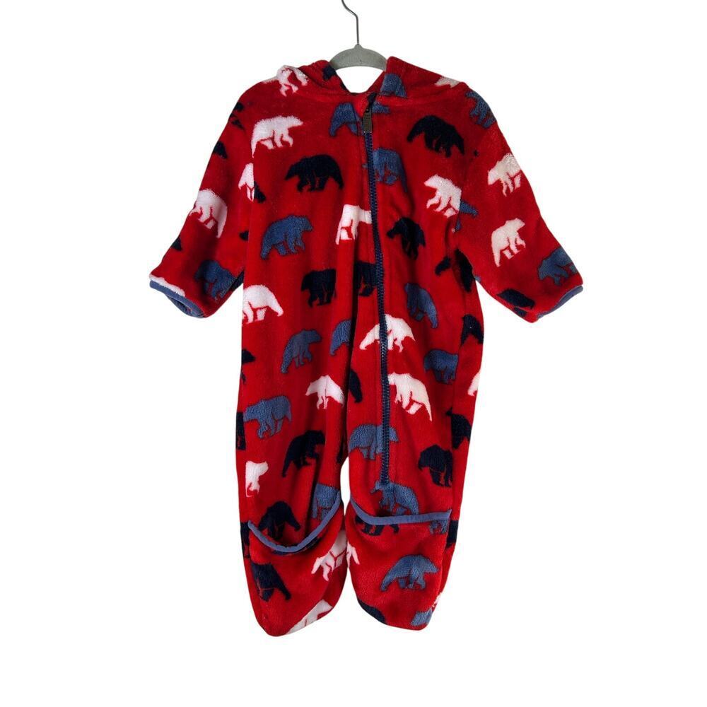 HATLEY Boy’s Wild Polar Bear Fuzzy Fleece Bundler / Size: 6-9 Months